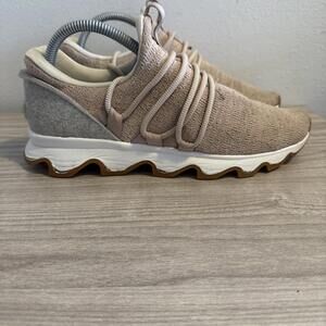 Sorel Kinetic Lace Sneaker Shoes Women's US Size 8.5 Natural Tan Blush